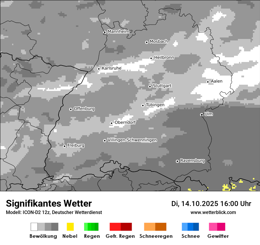Modellkarten Signifikantes Wetter