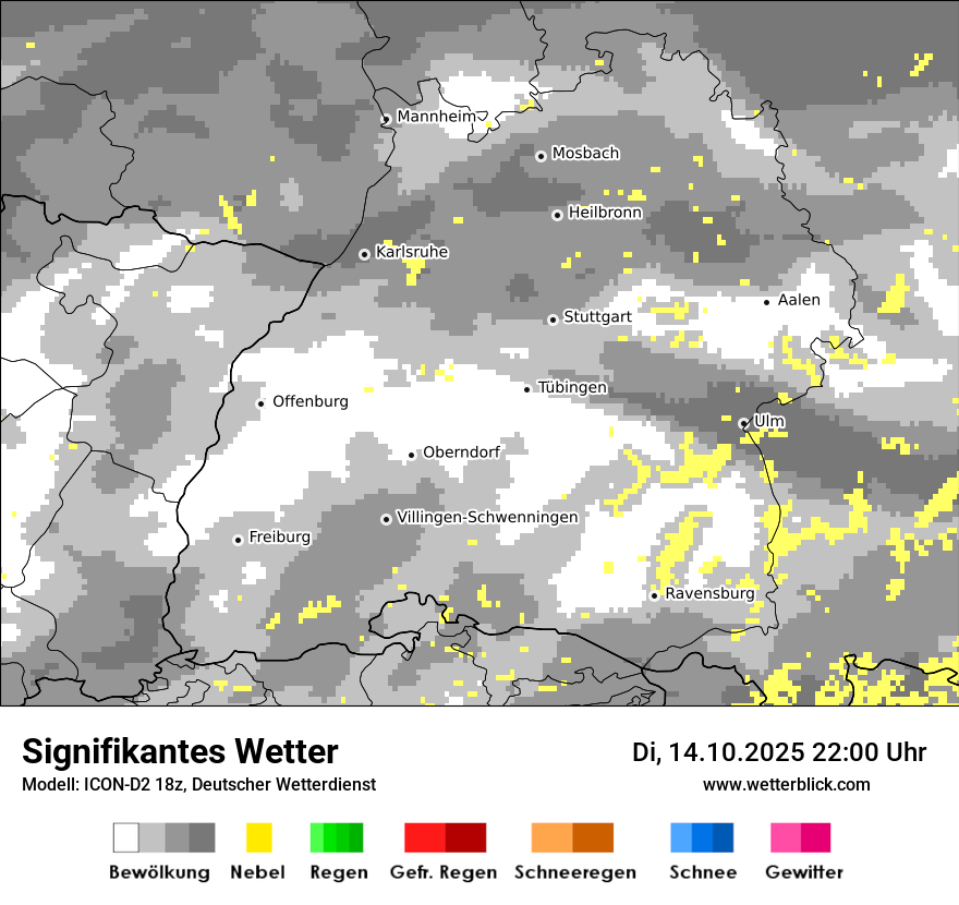 Modellkarten Signifikantes Wetter