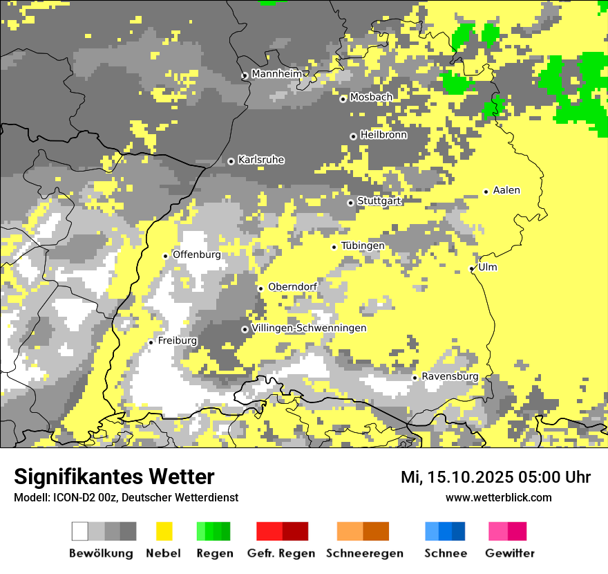 Modellkarten Signifikantes Wetter