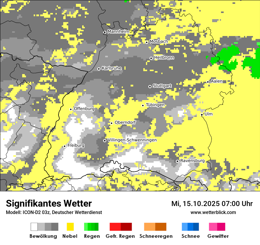 Modellkarten Signifikantes Wetter