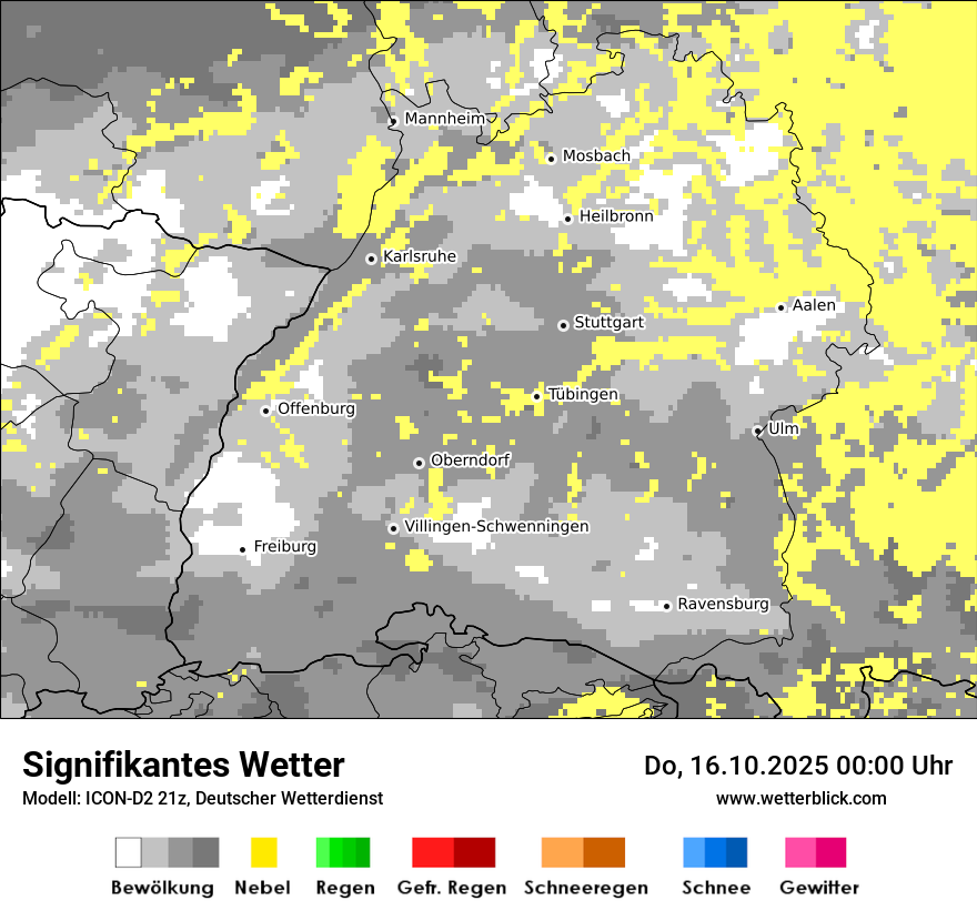 Modellkarten Signifikantes Wetter