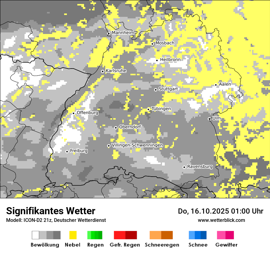 Modellkarten Signifikantes Wetter
