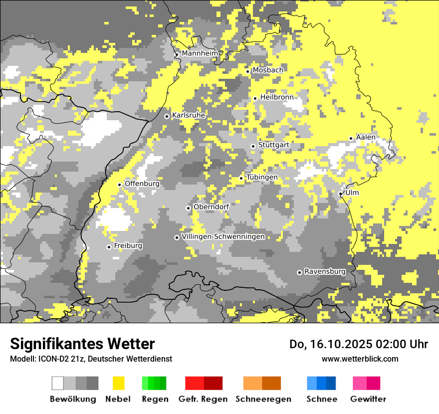 Modellkarten Signifikantes Wetter