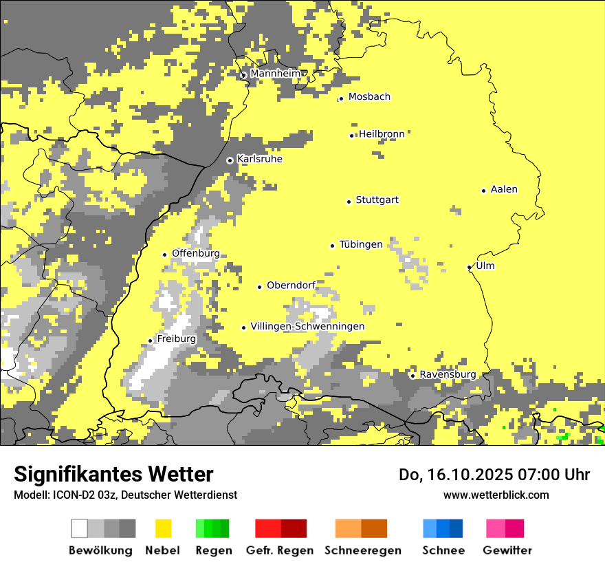 Modellkarten Signifikantes Wetter