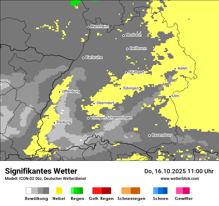 Modellkarten Signifikantes Wetter