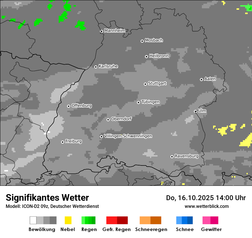 Modellkarten Signifikantes Wetter