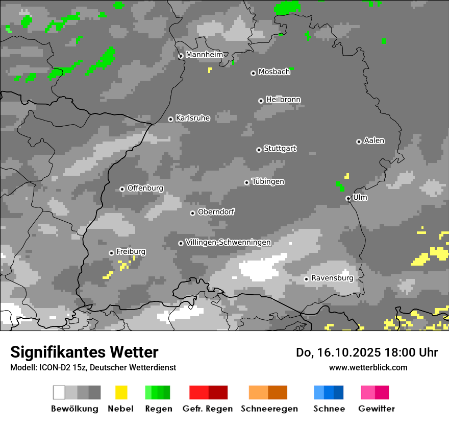 Modellkarten Signifikantes Wetter