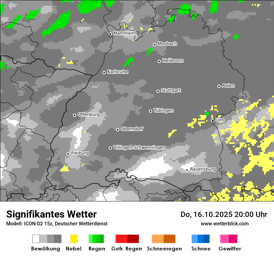 Modellkarten Signifikantes Wetter