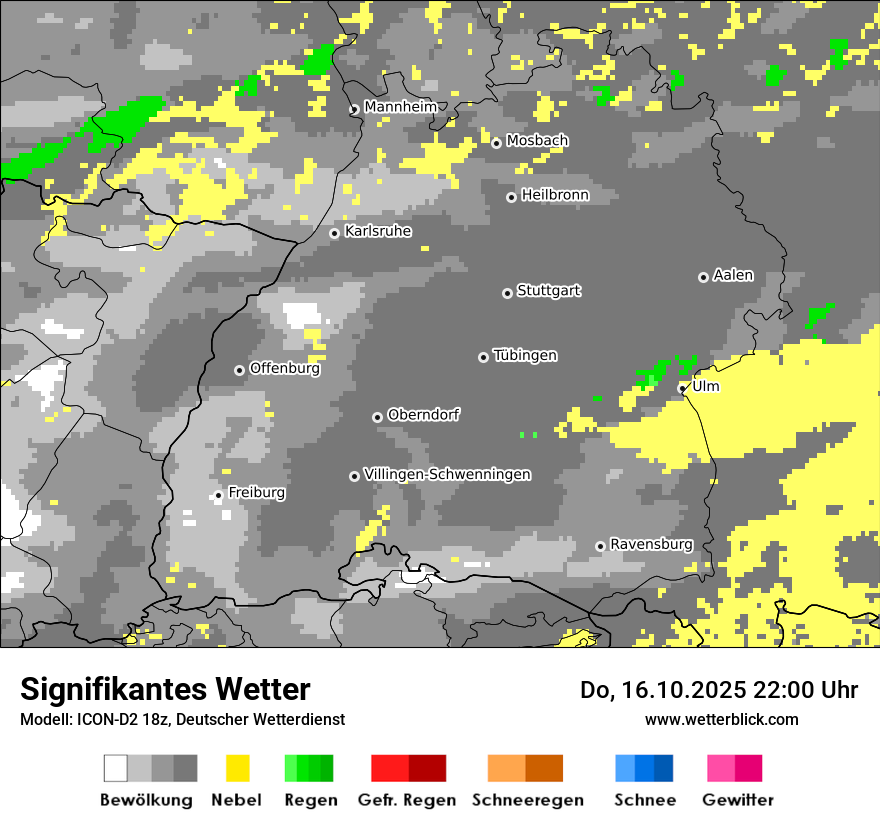 Modellkarten Signifikantes Wetter