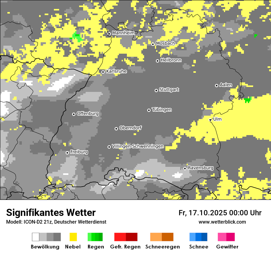 Modellkarten Signifikantes Wetter