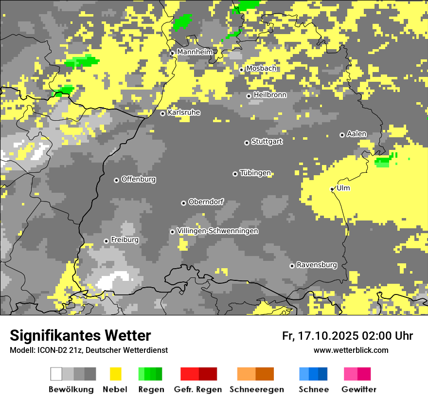 Modellkarten Signifikantes Wetter