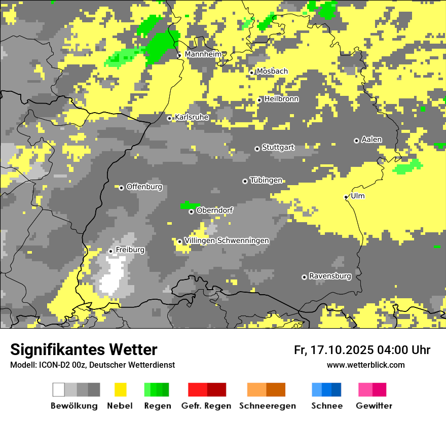 Modellkarten Signifikantes Wetter