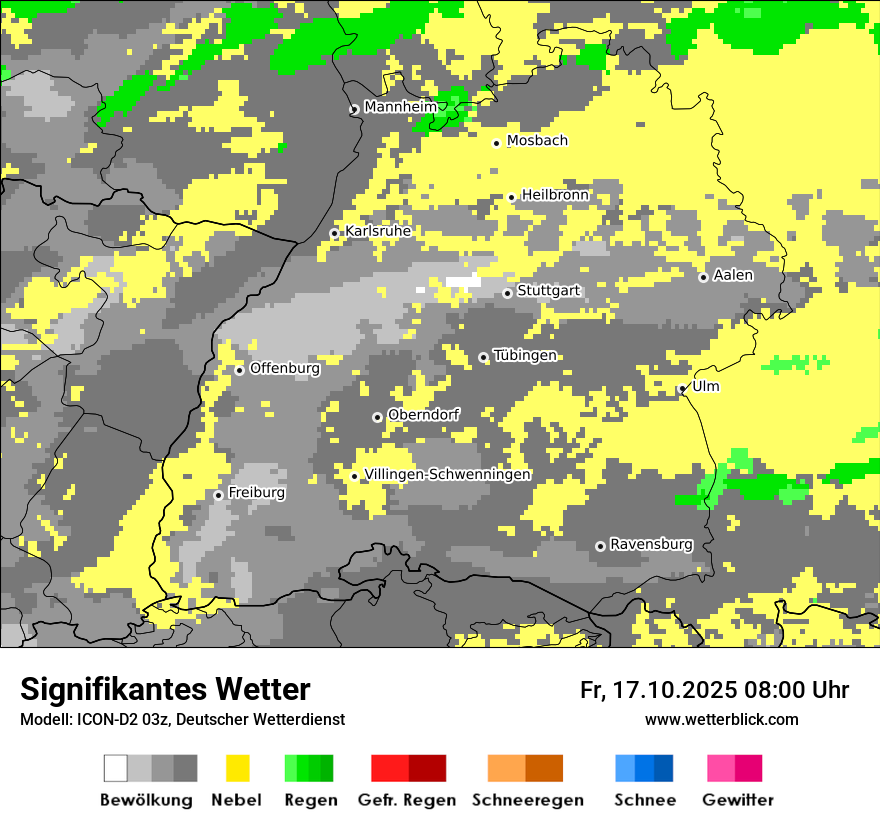 Modellkarten Signifikantes Wetter