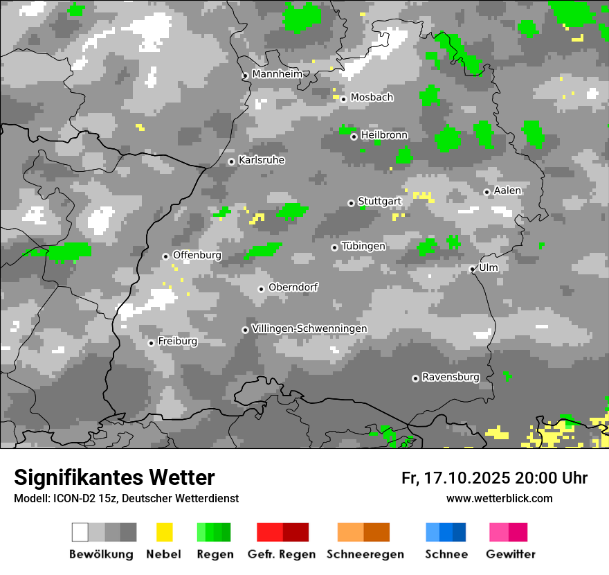 Modellkarten Signifikantes Wetter