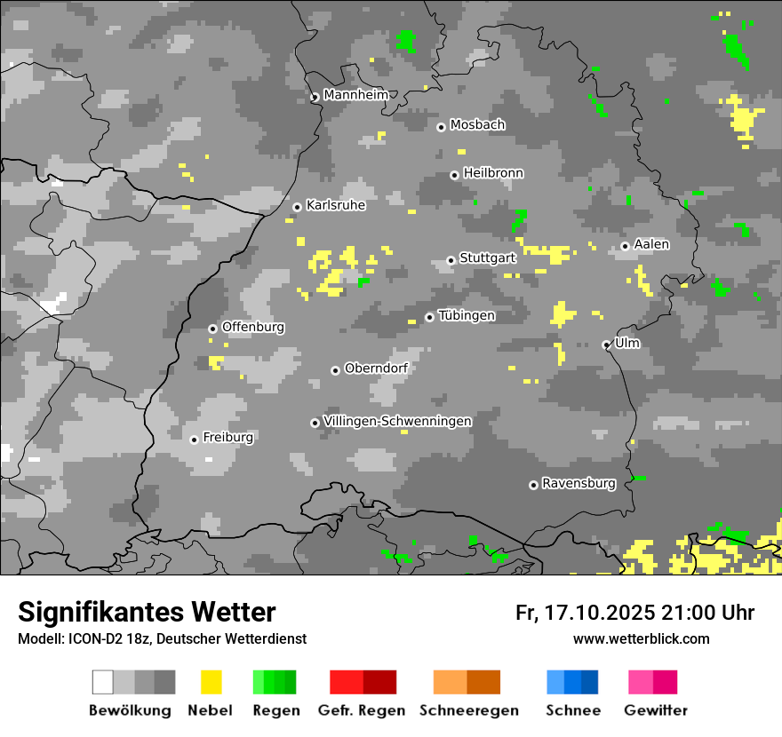 Modellkarten Signifikantes Wetter
