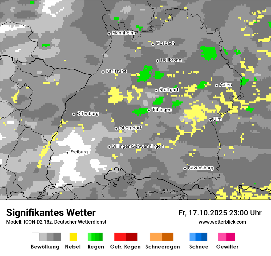 Modellkarten Signifikantes Wetter