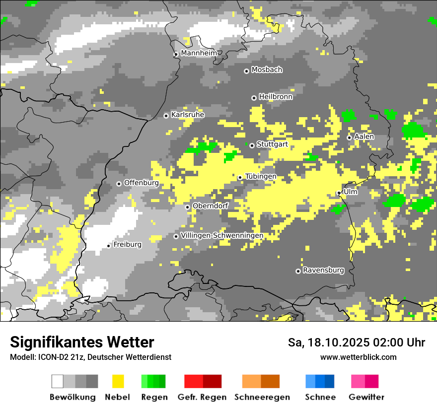 Modellkarten Signifikantes Wetter
