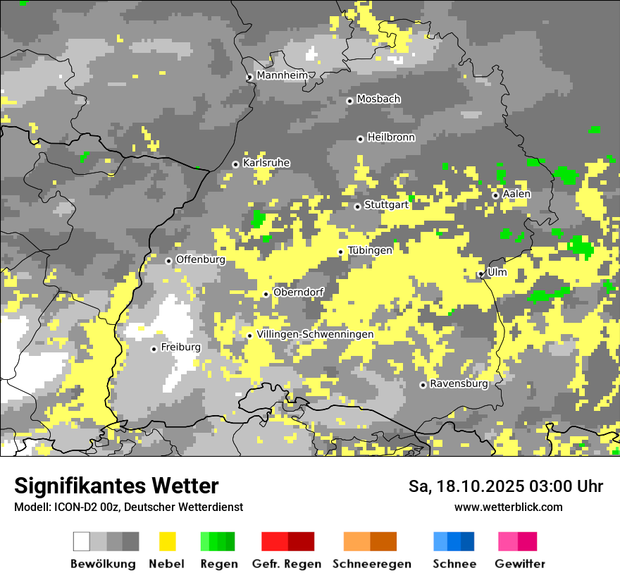 Modellkarten Signifikantes Wetter