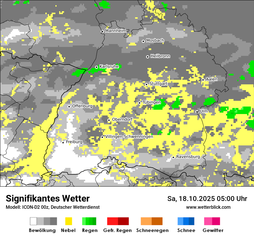 Modellkarten Signifikantes Wetter