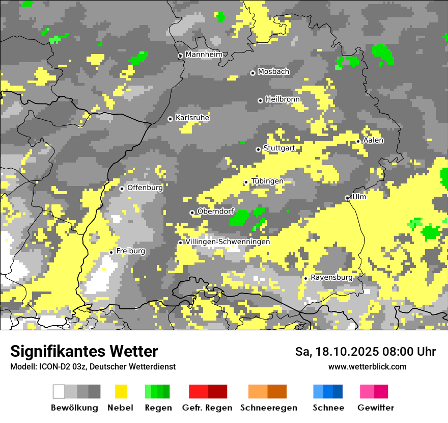 Modellkarten Signifikantes Wetter