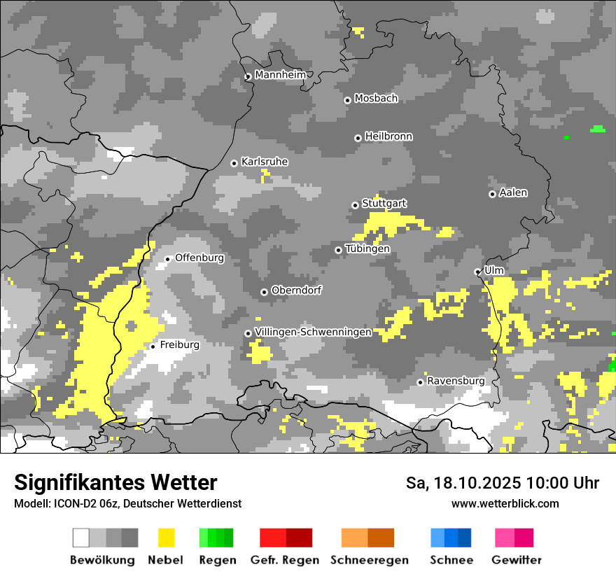 Modellkarten Signifikantes Wetter