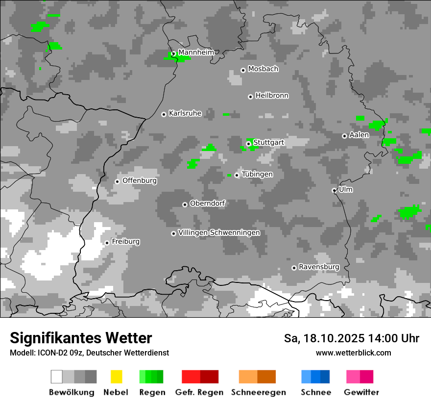 Modellkarten Signifikantes Wetter