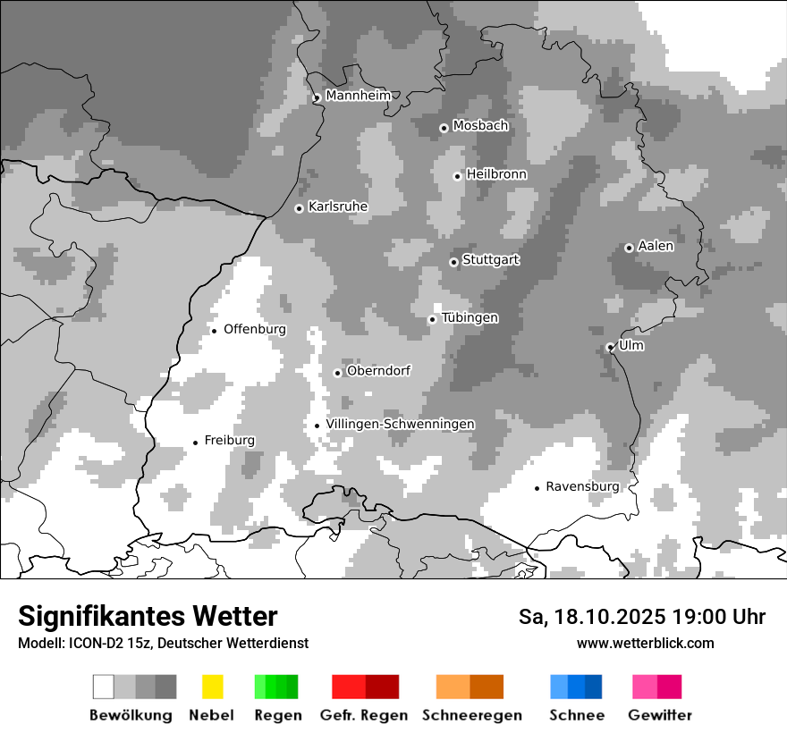 Modellkarten Signifikantes Wetter