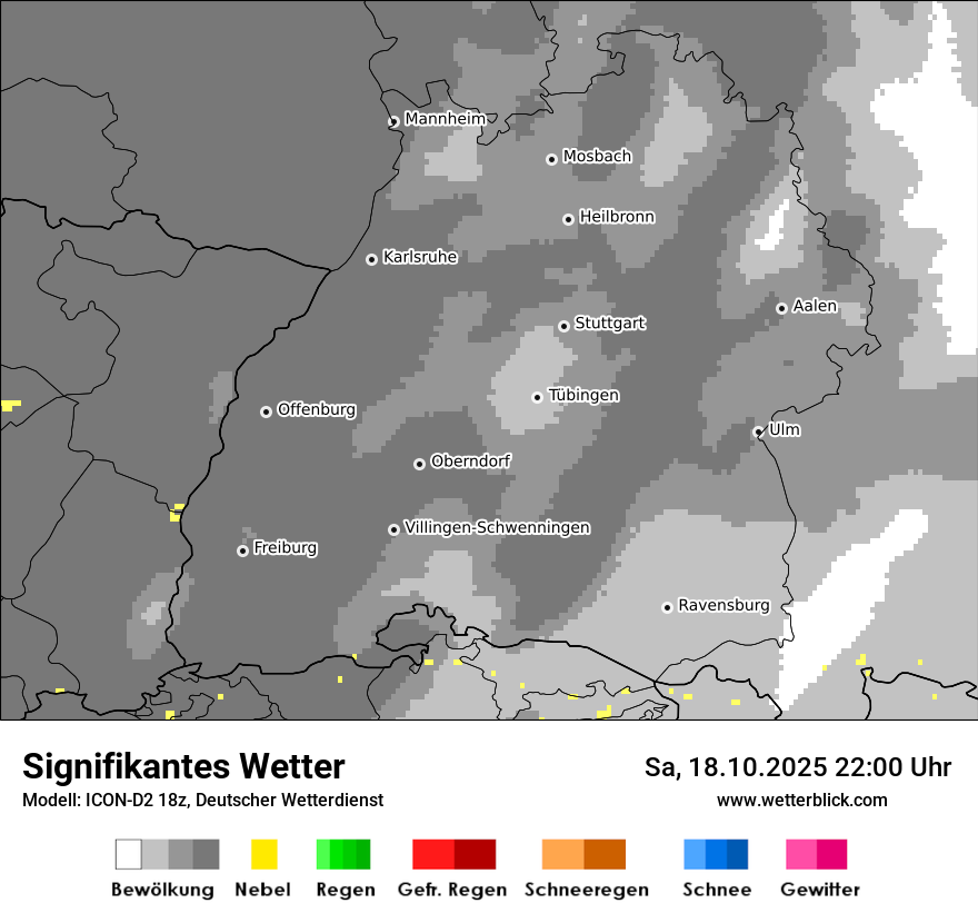 Modellkarten Signifikantes Wetter