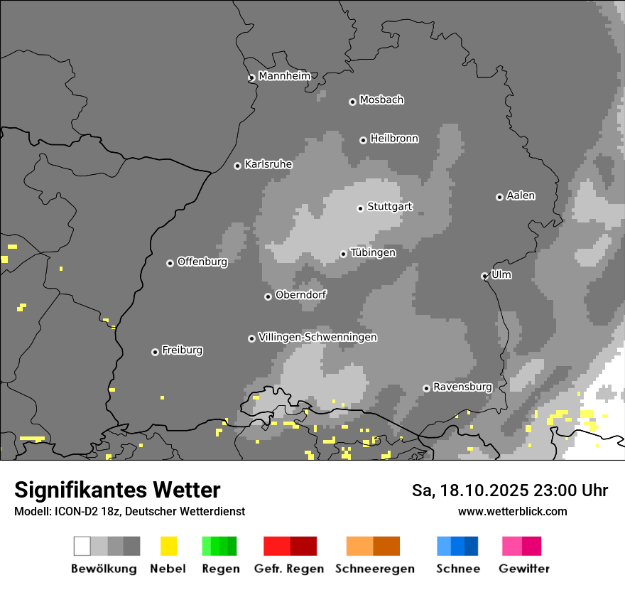 Modellkarten Signifikantes Wetter