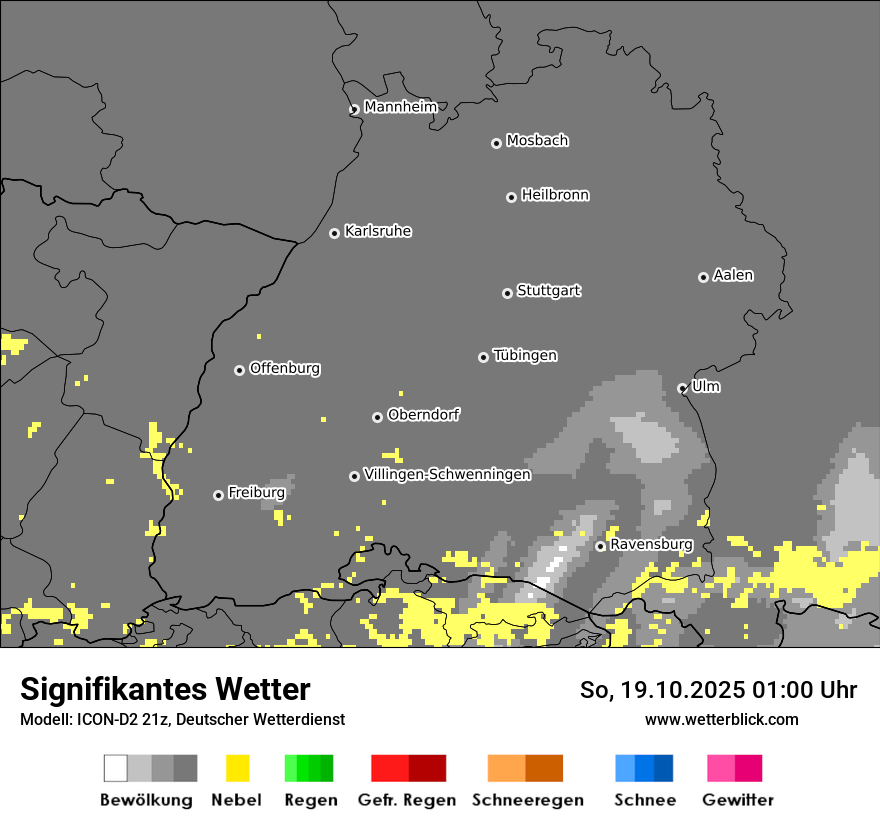 Modellkarten Signifikantes Wetter