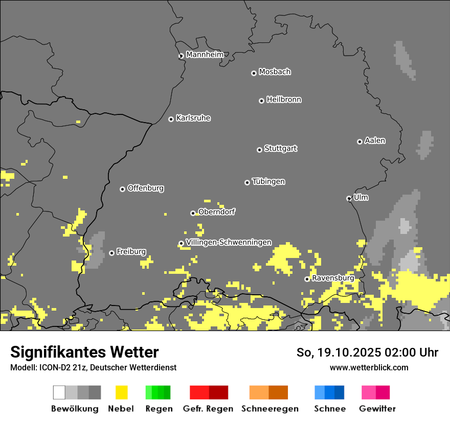 Modellkarten Signifikantes Wetter