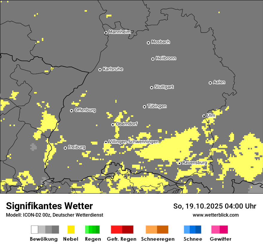 Modellkarten Signifikantes Wetter