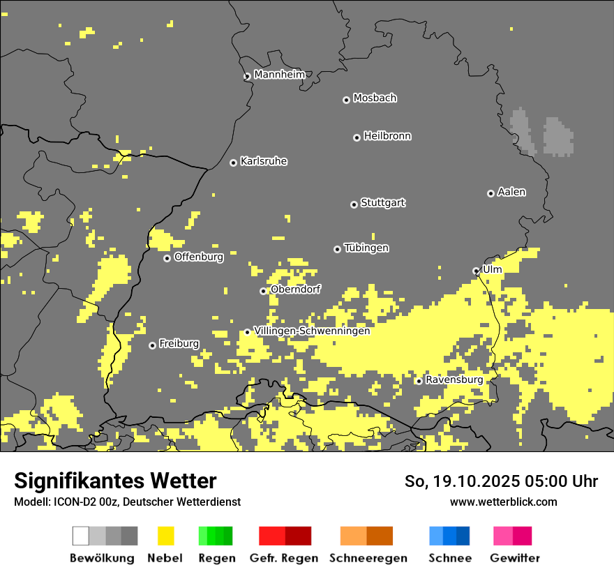 Modellkarten Signifikantes Wetter
