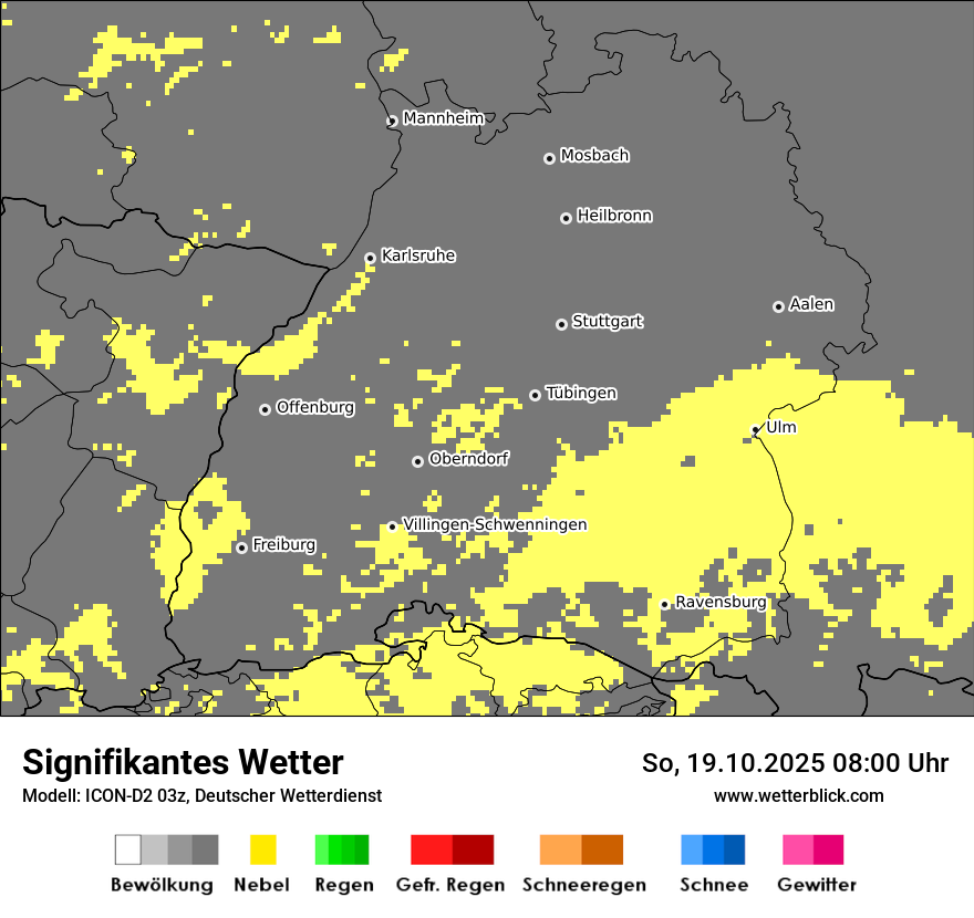 Modellkarten Signifikantes Wetter