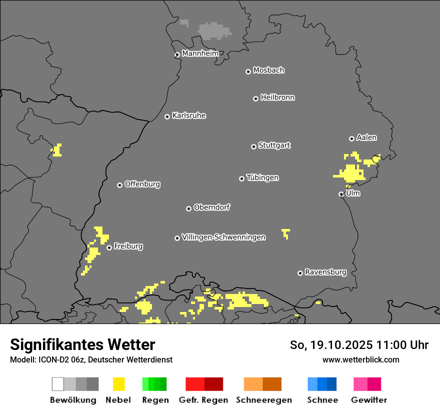 Modellkarten Signifikantes Wetter