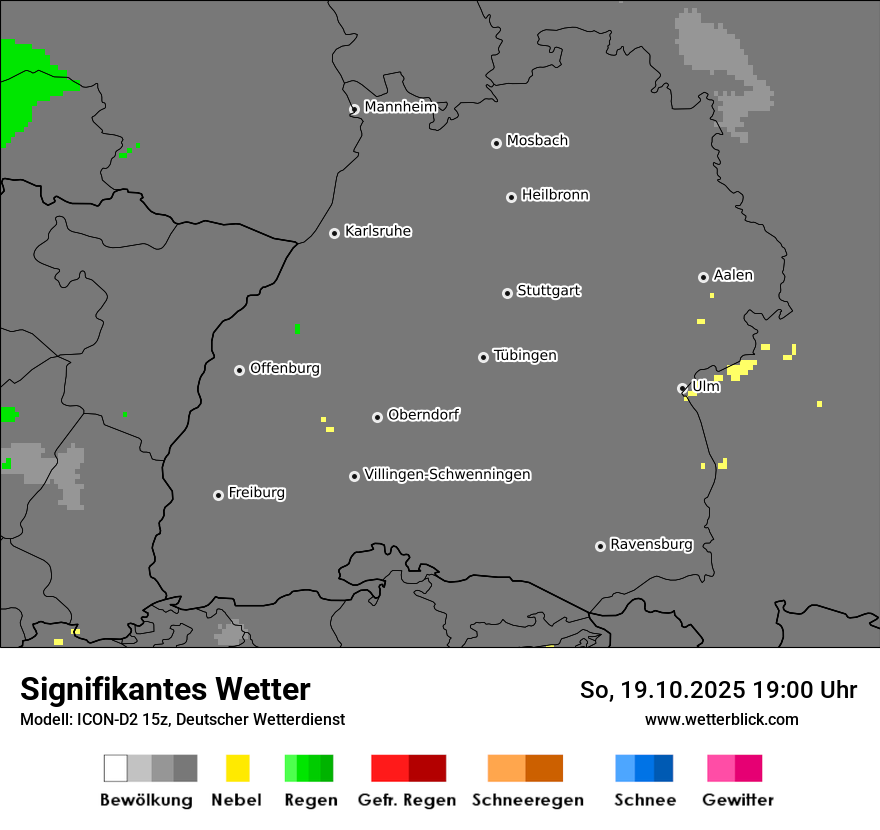 Modellkarten Signifikantes Wetter