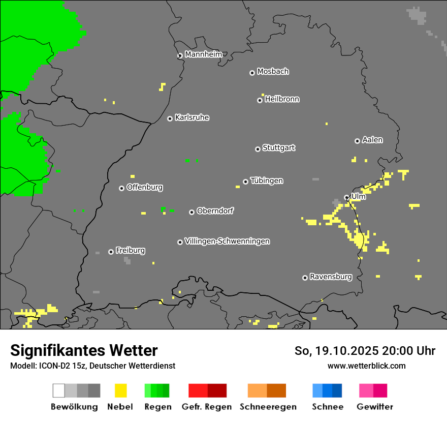 Modellkarten Signifikantes Wetter