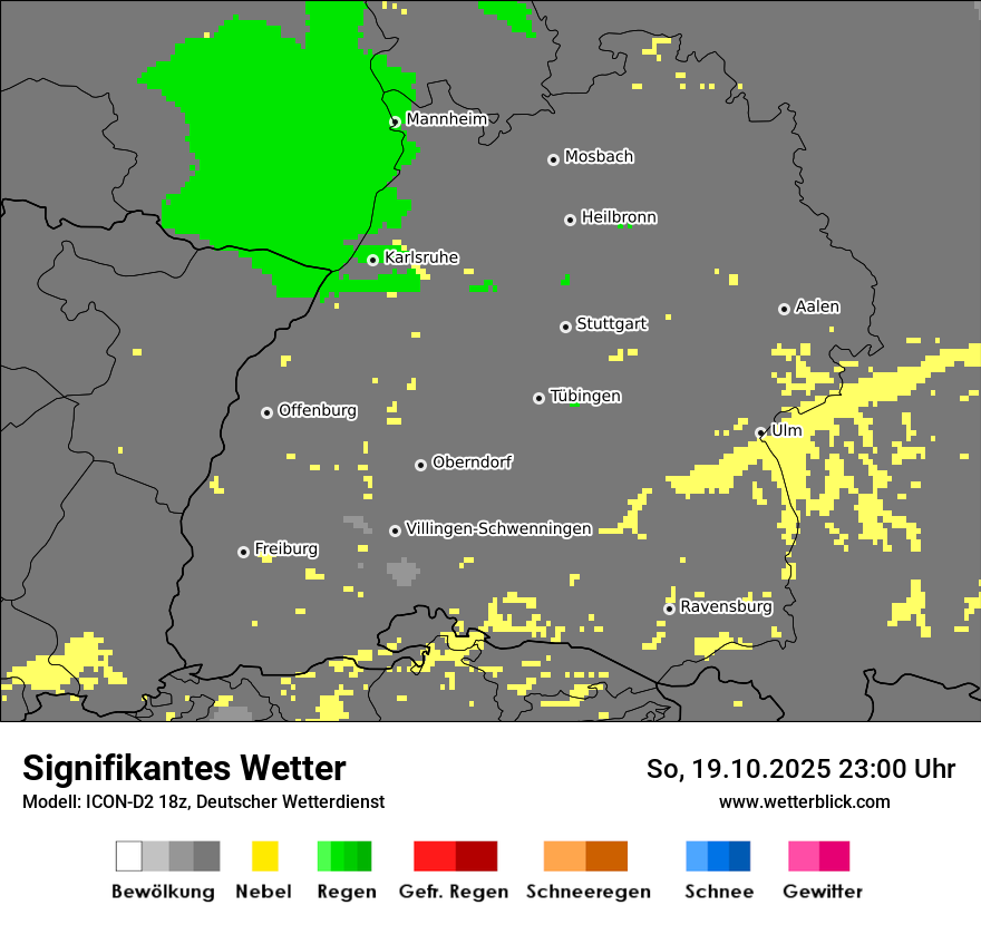 Modellkarten Signifikantes Wetter