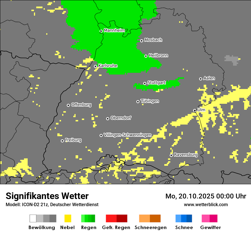 Modellkarten Signifikantes Wetter