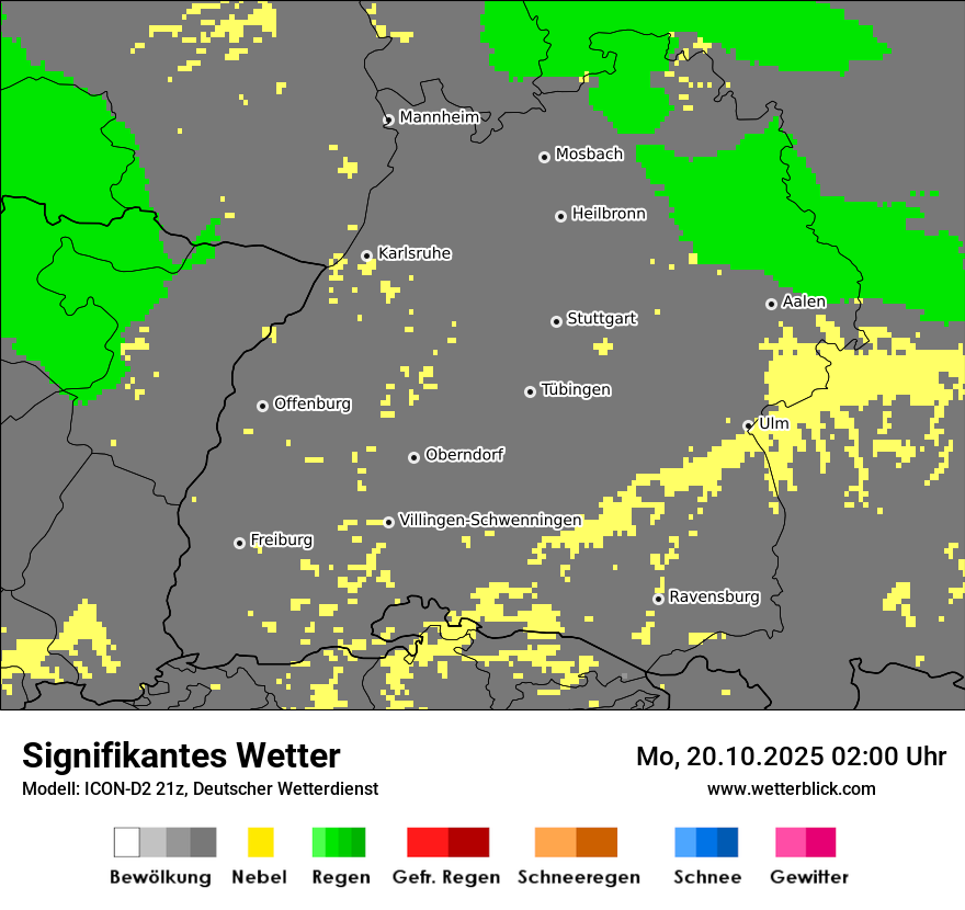 Modellkarten Signifikantes Wetter