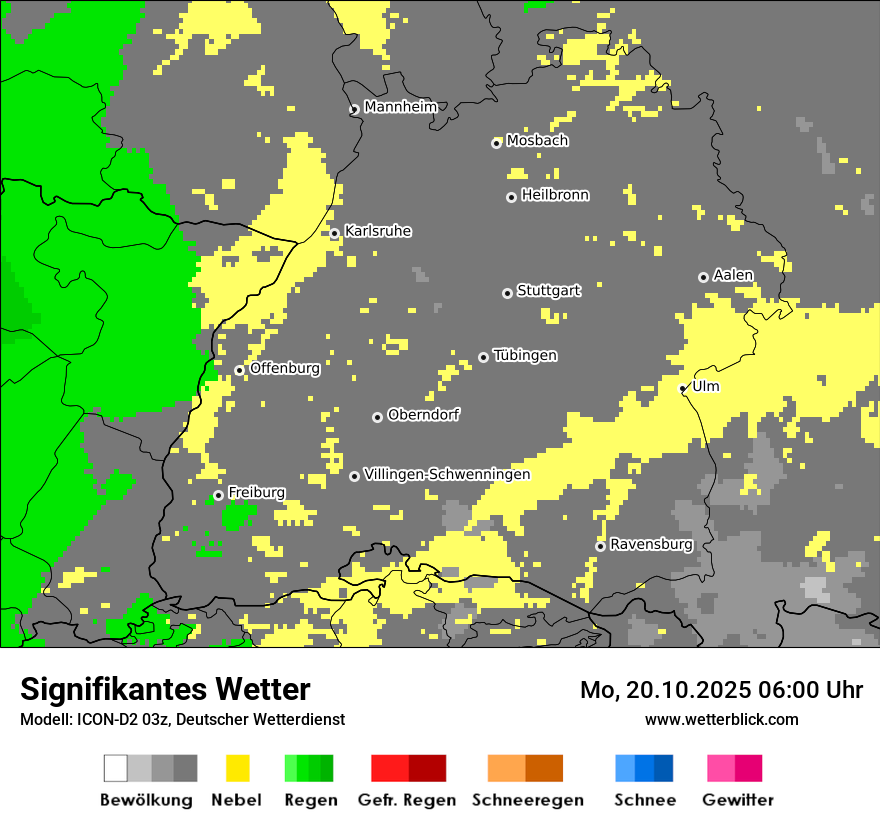 Modellkarten Signifikantes Wetter