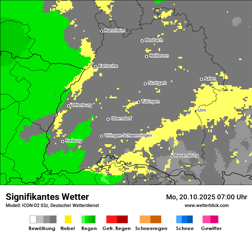 Modellkarten Signifikantes Wetter
