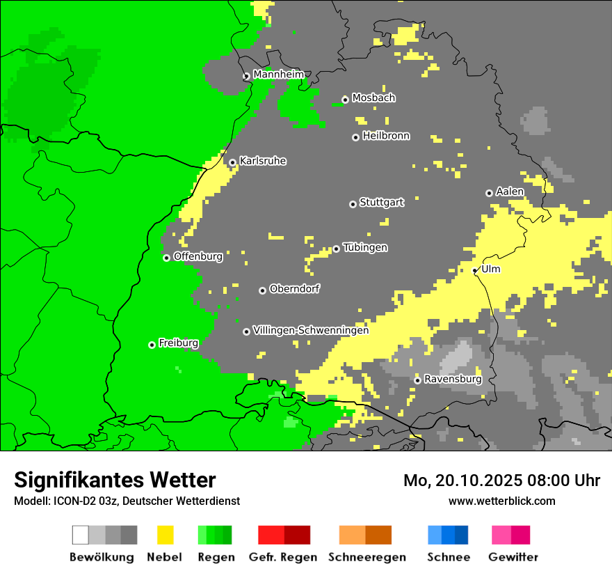 Modellkarten Signifikantes Wetter