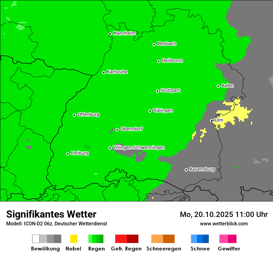 Modellkarten Signifikantes Wetter