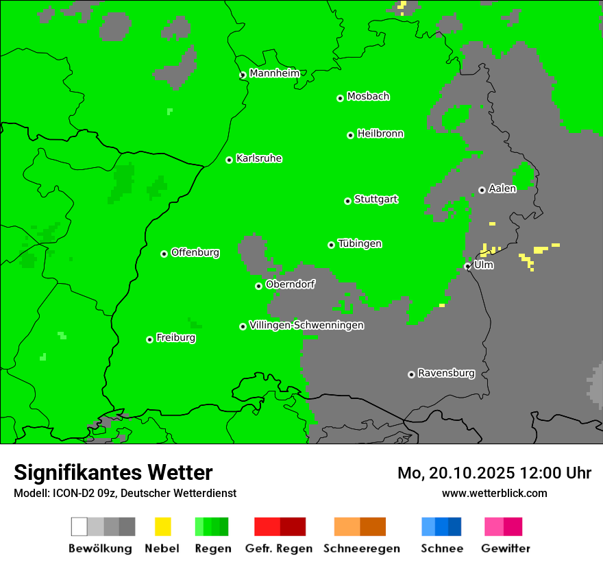 Modellkarten Signifikantes Wetter
