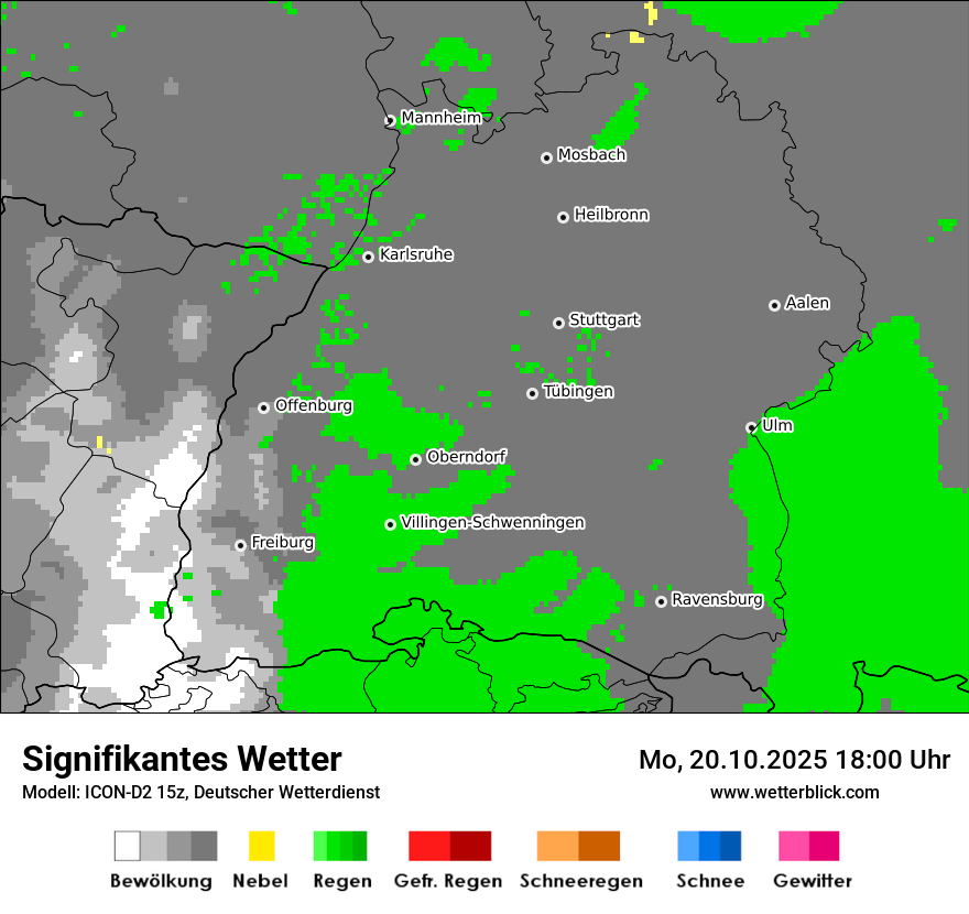Modellkarten Signifikantes Wetter