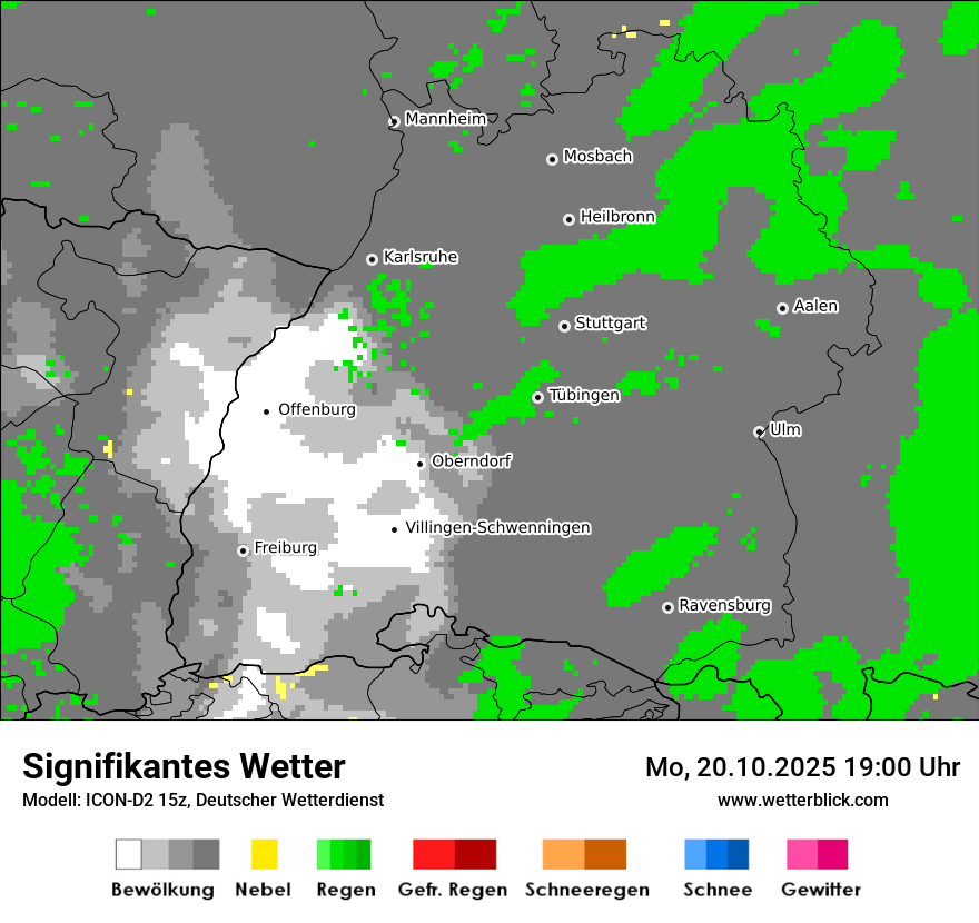 Modellkarten Signifikantes Wetter