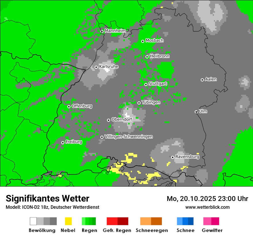 Modellkarten Signifikantes Wetter