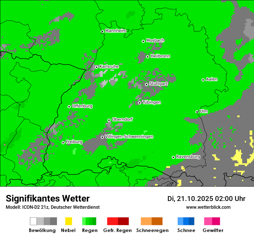 Modellkarten Signifikantes Wetter