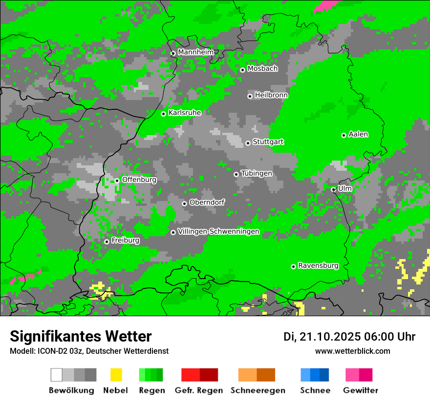 Modellkarten Signifikantes Wetter